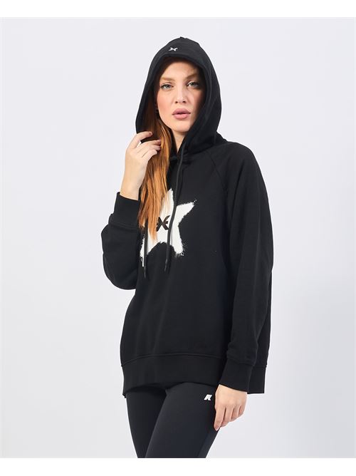 Sweat-shirt femme Richmond X avec capuche et logo RICHMOND X | UWA24037FEBLACK